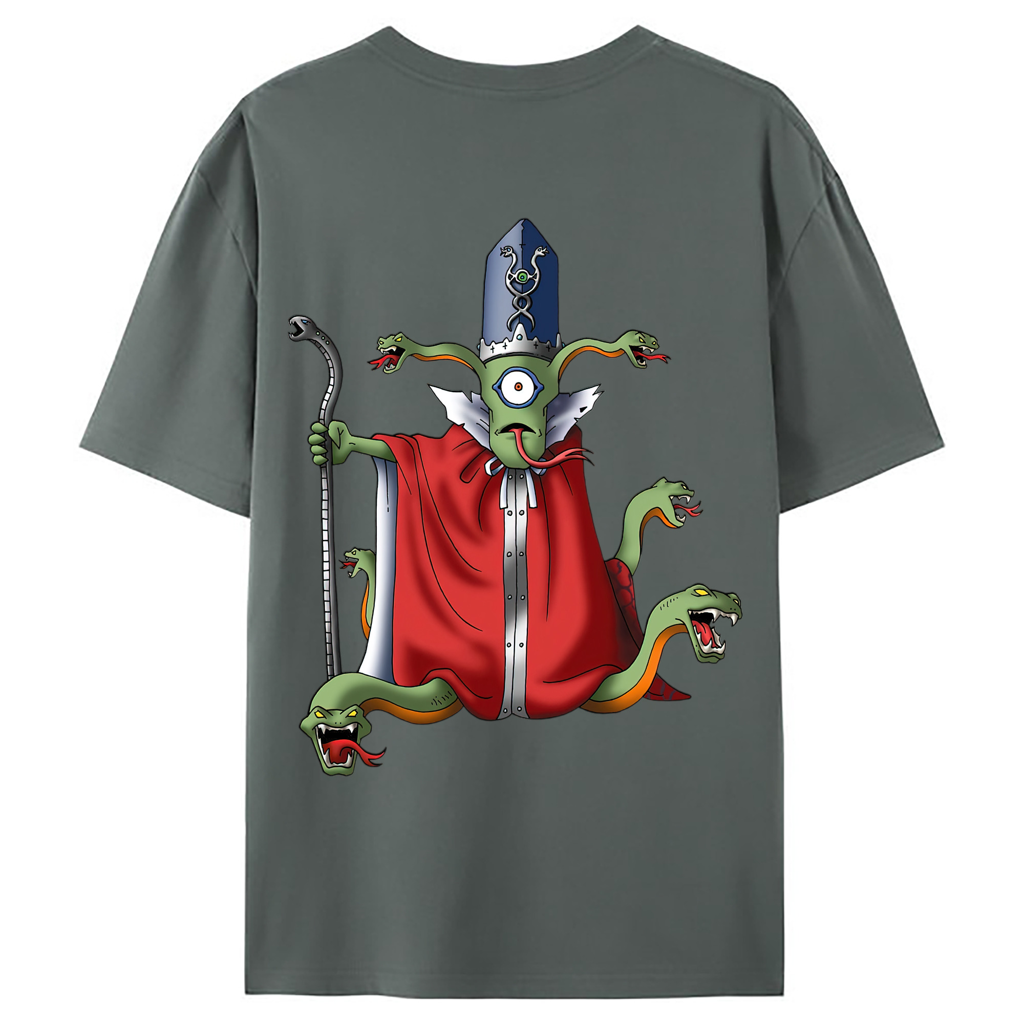 （画像用） ドラゴンクエスト Doragon Kuesuto Dragon Quest 綿100％ メンズ半袖Tシャツ（バックプリント） 通気性
